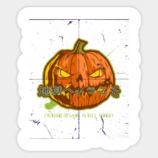 Scary Pumpkin Sticker